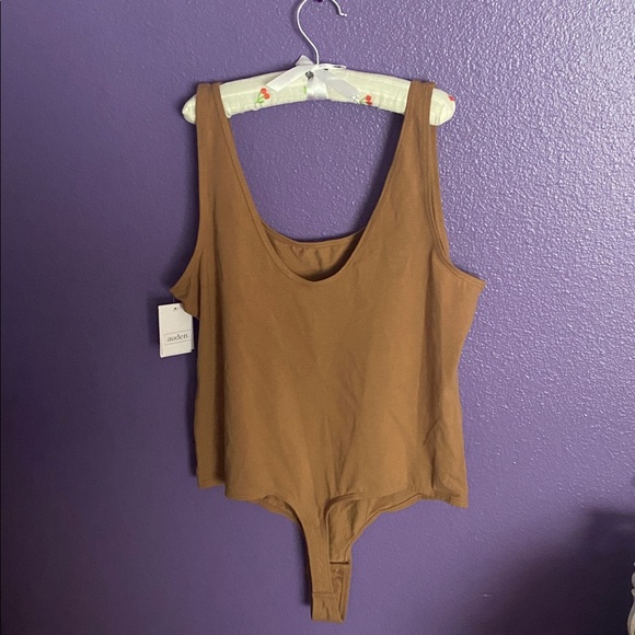 Auden Brown/Gray Tank Top Bodysuits - Picture 2 of 6